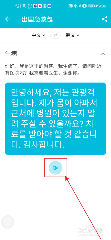 有道翻译如何查看出国急救包