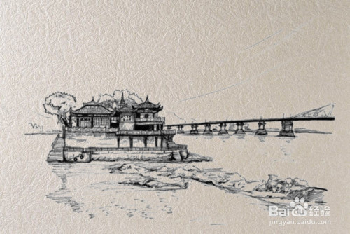 镇江金山简笔画