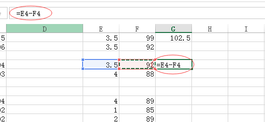 Excel表格数据加减乘除。