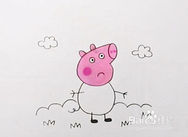 如何画小猪佩奇的简笔画