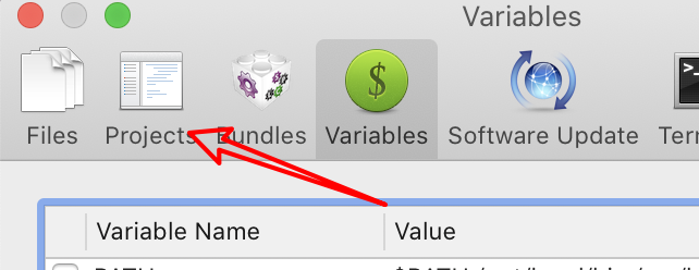 mac版TextMate怎么设置文档浏览器显示在左边