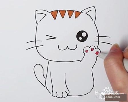 小猫手势怎么画图片