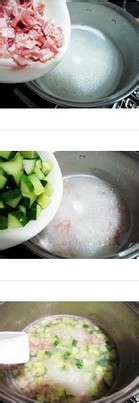 黄瓜培根粥的做法 ,,