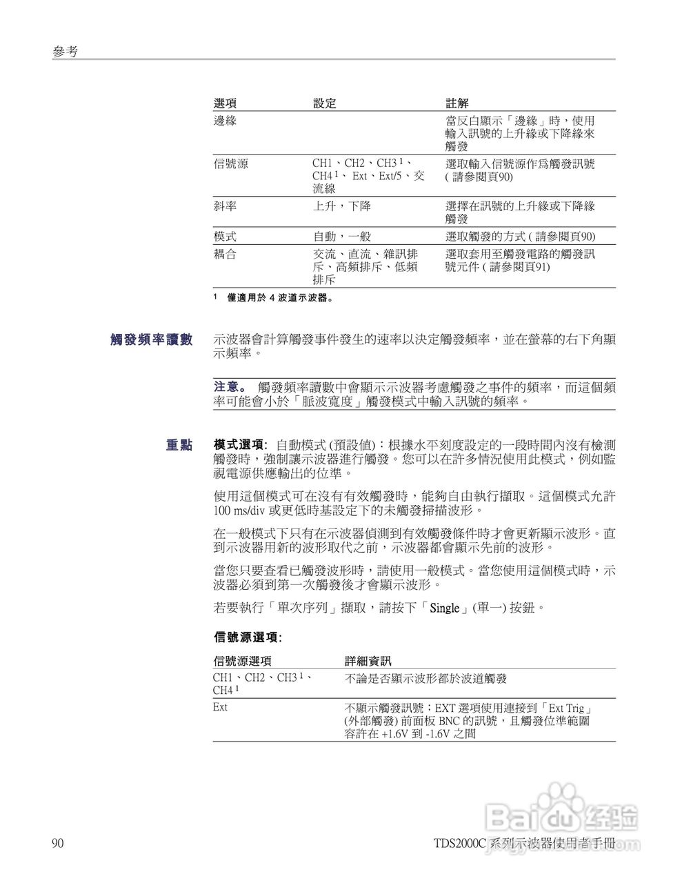 Tektronix TDS2000C系列数位储存示波器说明书:[11]