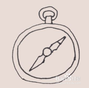 手绘简笔画之指南针