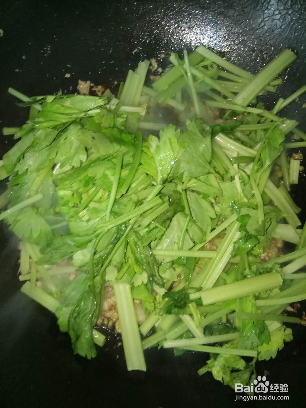 肉末芹菜的做法 家常菜好吃