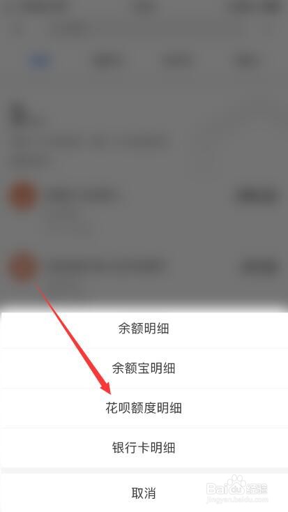 支付宝怎么查看花呗额度明细