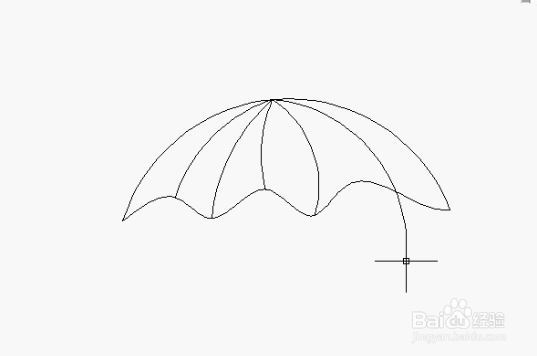 Autocad2012绘图技巧：[14]14案例雨伞