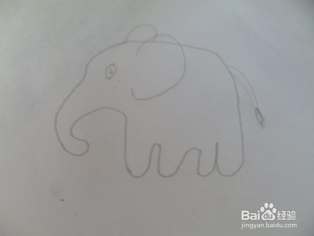 怎么画简笔画大象