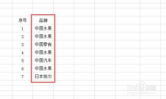 重复项目如何利用excel表格中重点凸显