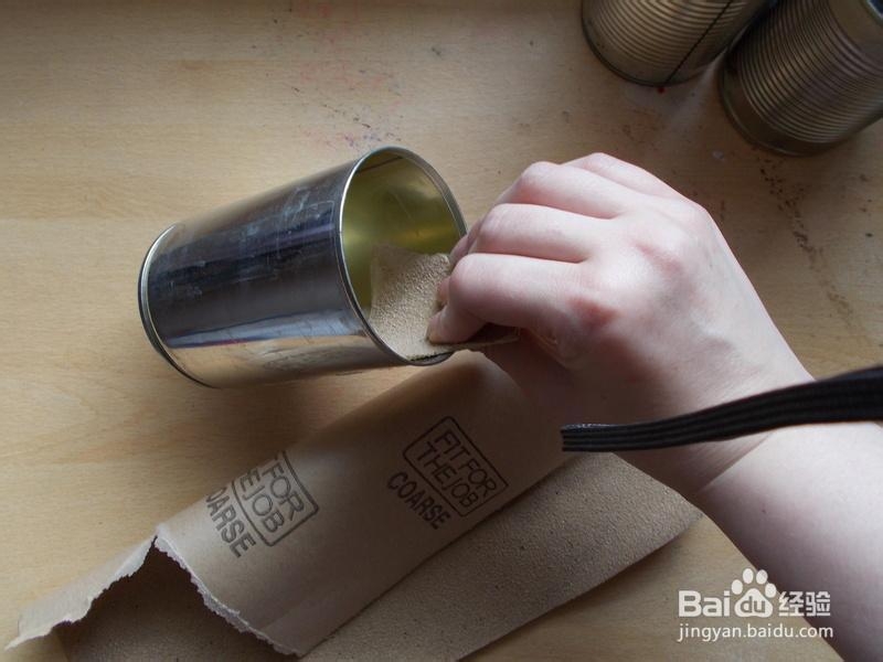 怎么利用罐头做皮革笔筒