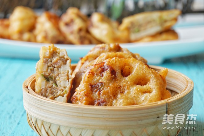 香炸藕盒的做法