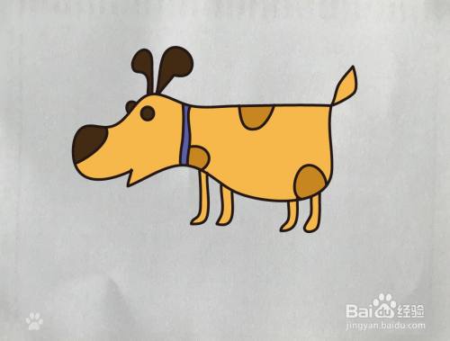 【简笔画】小黄狗的画法