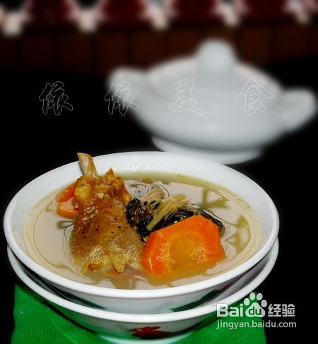 腊鸭菜干汤