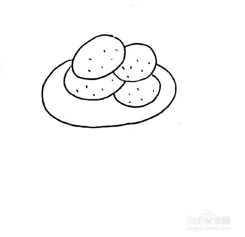 土豆饼的画法简笔画图片