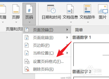 如何设置页码从指定页开始