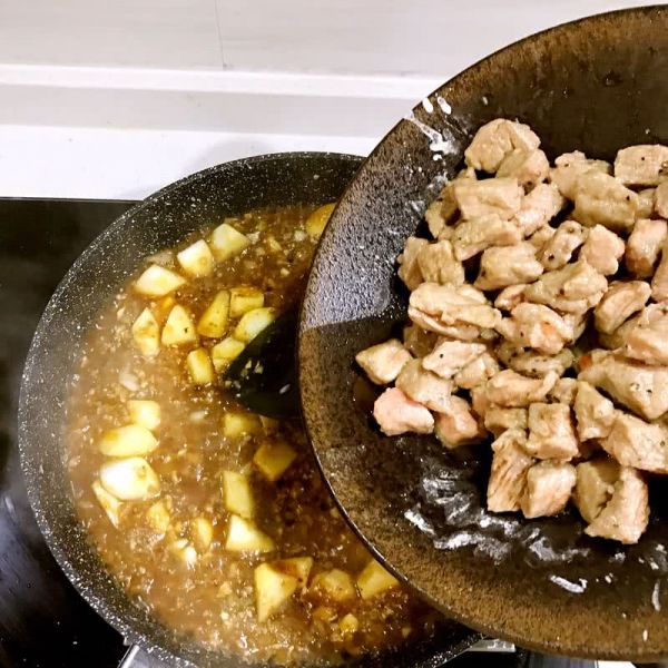 黑椒山药牛肉粒