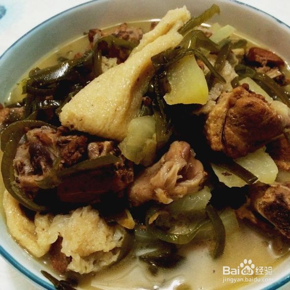 海带炖鸭汤的制作方法