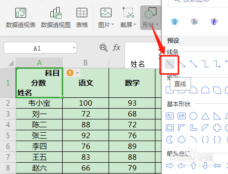 Excel如何快速制作多斜线表头
