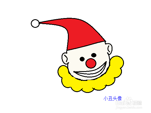 如何画简笔画小丑