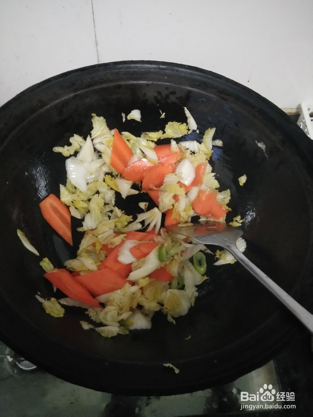 葫芦卜炒白菜芯