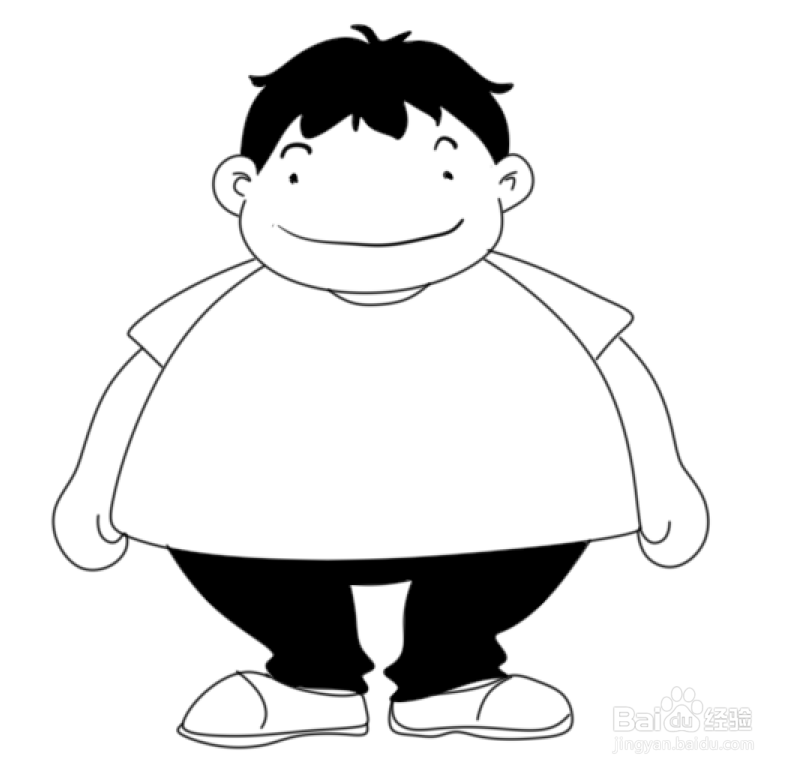 简笔画--可爱小胖的画法