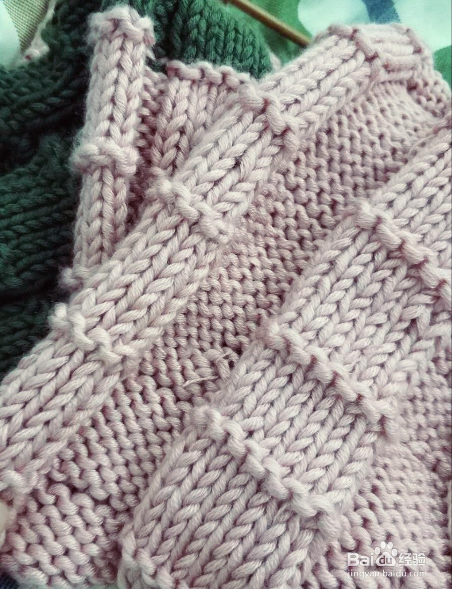 方块针的围巾织发