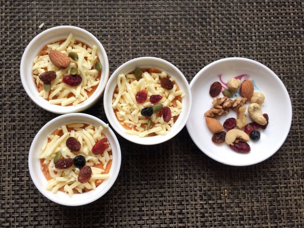 坚果芝士焗红蜜薯泥