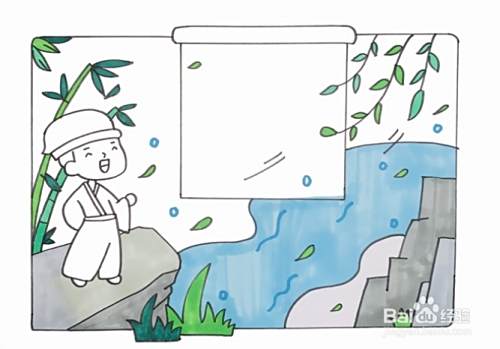 风的诗配画怎么画