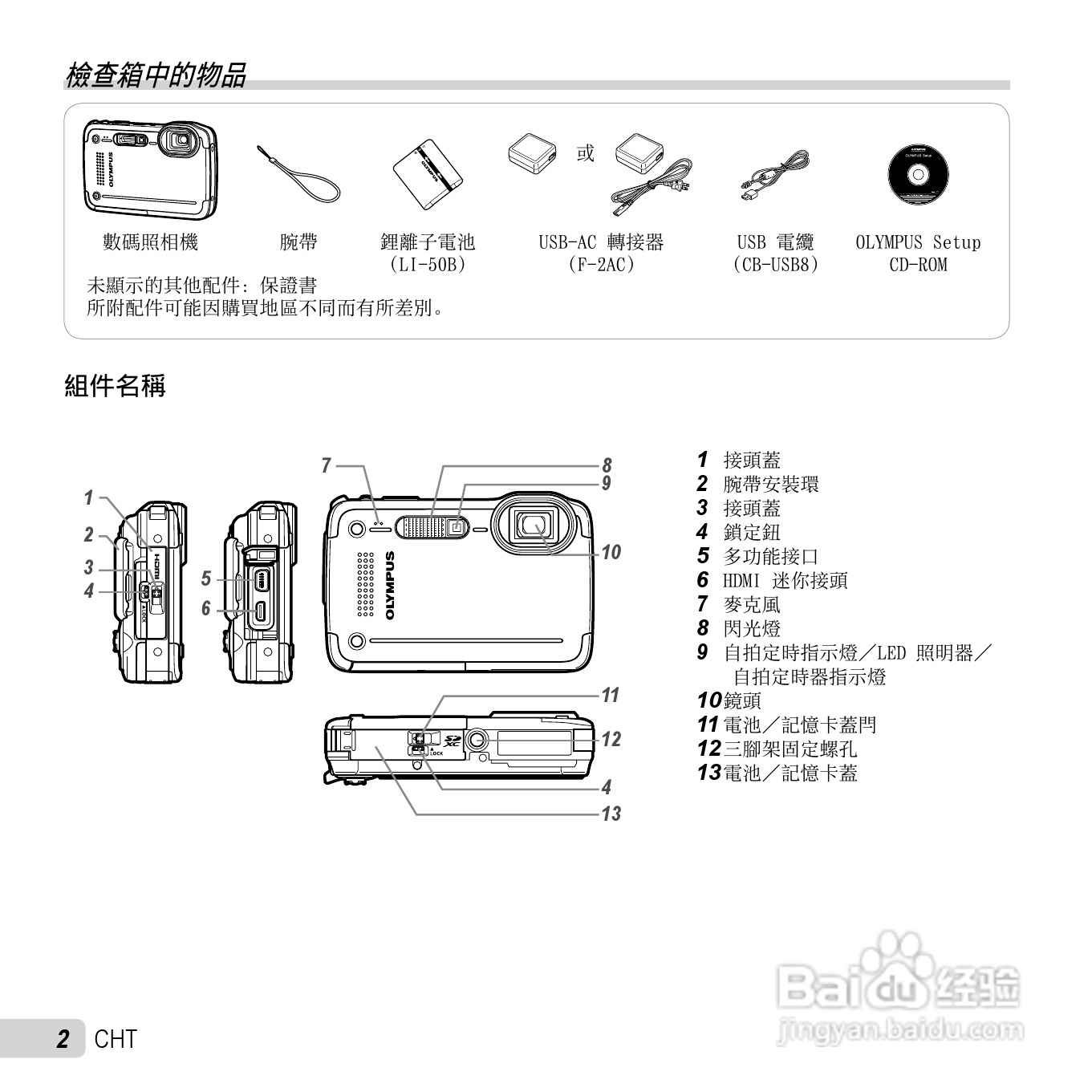 奥林巴斯TG-630数码相机说明书:[1]