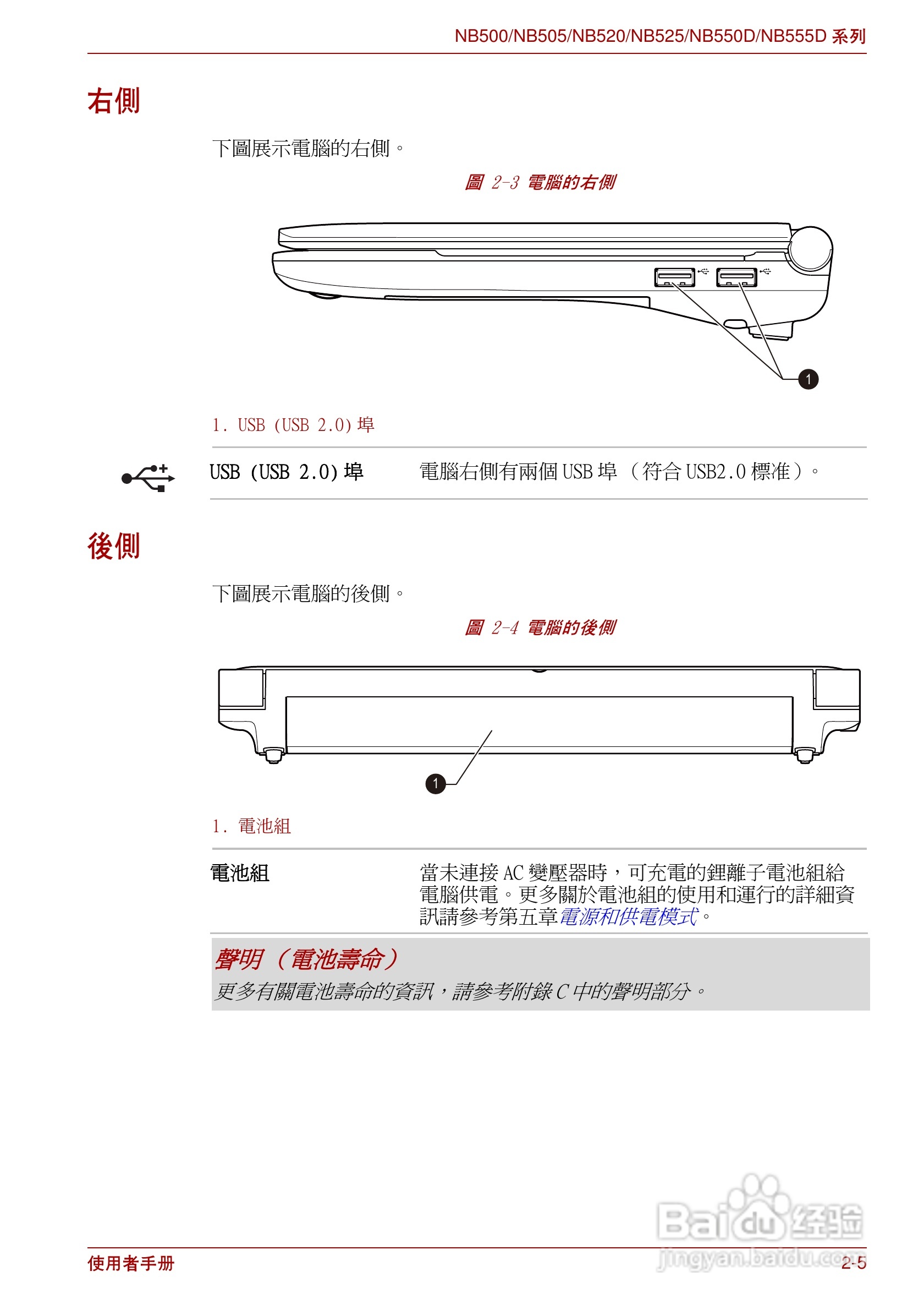 东芝Minibook NB500//NB550D笔记本电脑使用說明書:[3]