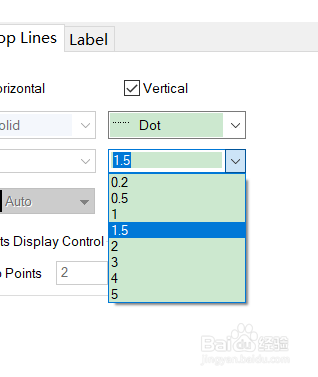 origin中散点图加垂直线的方法