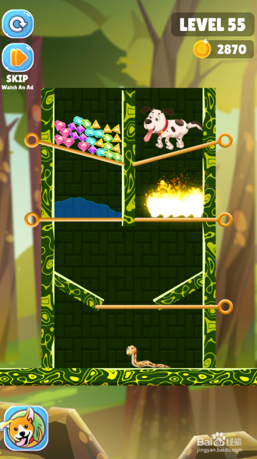 怎样通关Help The Doggy的LEVEL 55