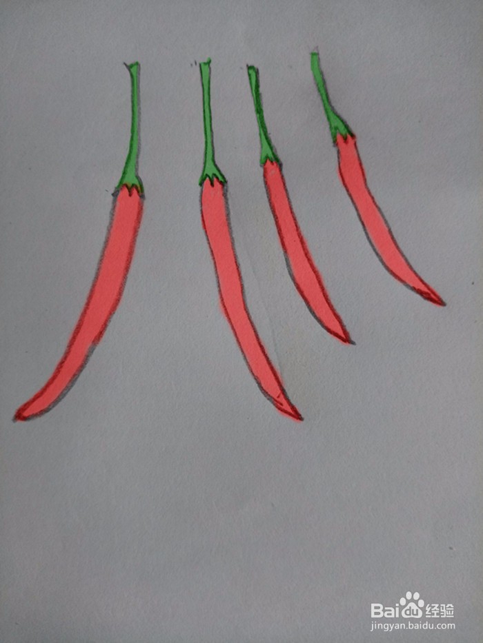 红辣椒的简笔画