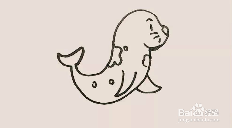 小海豚的简笔画怎么画