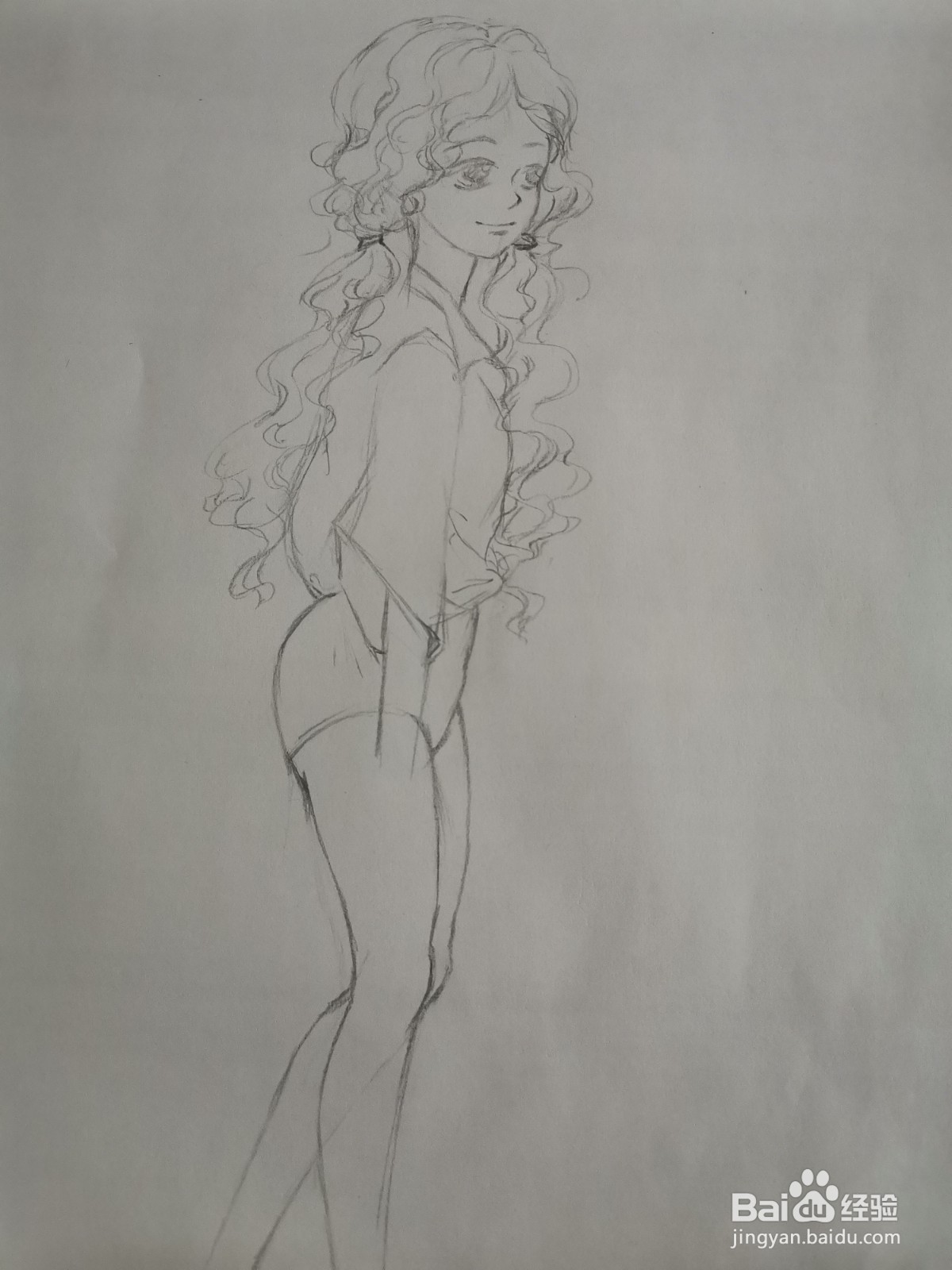 穿着泳衣的少女怎么画