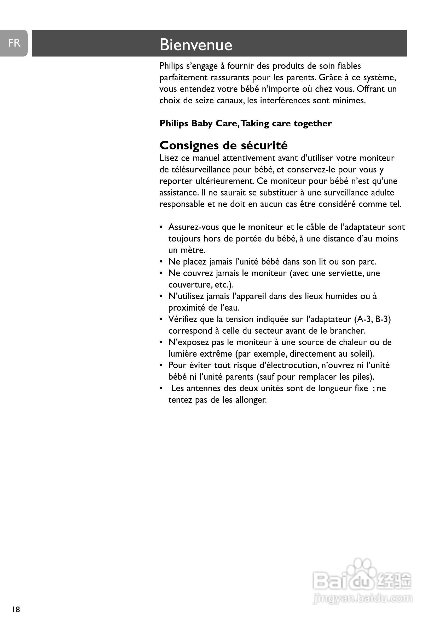 Philips SCD463家庭婴儿监视器监护器说明书:[2]