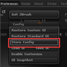 如何自定义ZBrush的笔刷界面