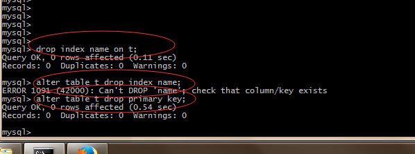 mysql怎么创建,删除,查看索引