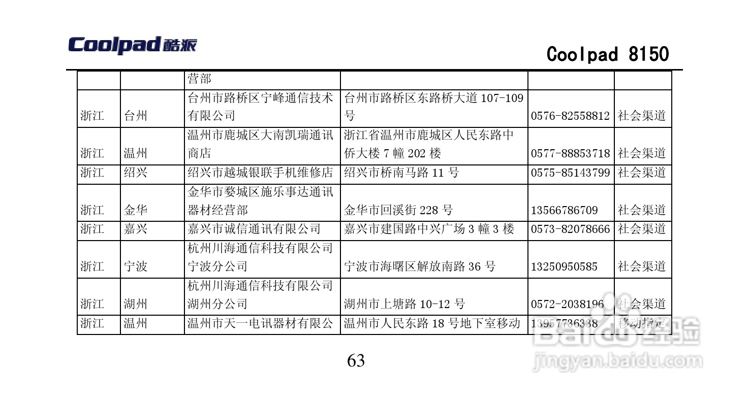 酷派 Coolpad 8150手机说明书:[11]