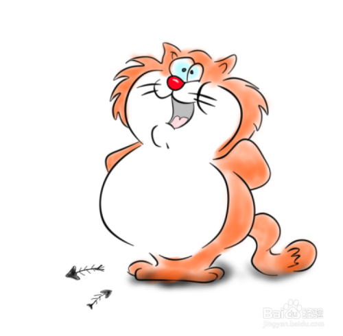 简笔画--如何画一只贪吃的肥猫