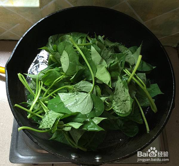豉油番薯叶的制作方法