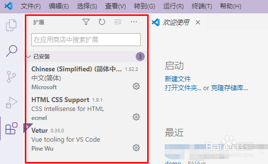 vscode怎么安装npm扩展组件