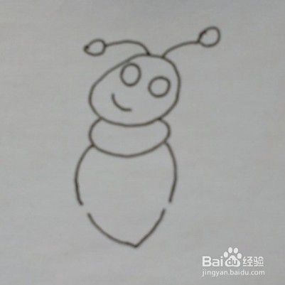 幼儿简笔画：如何一步一步画蚂蚁（方法、步骤）