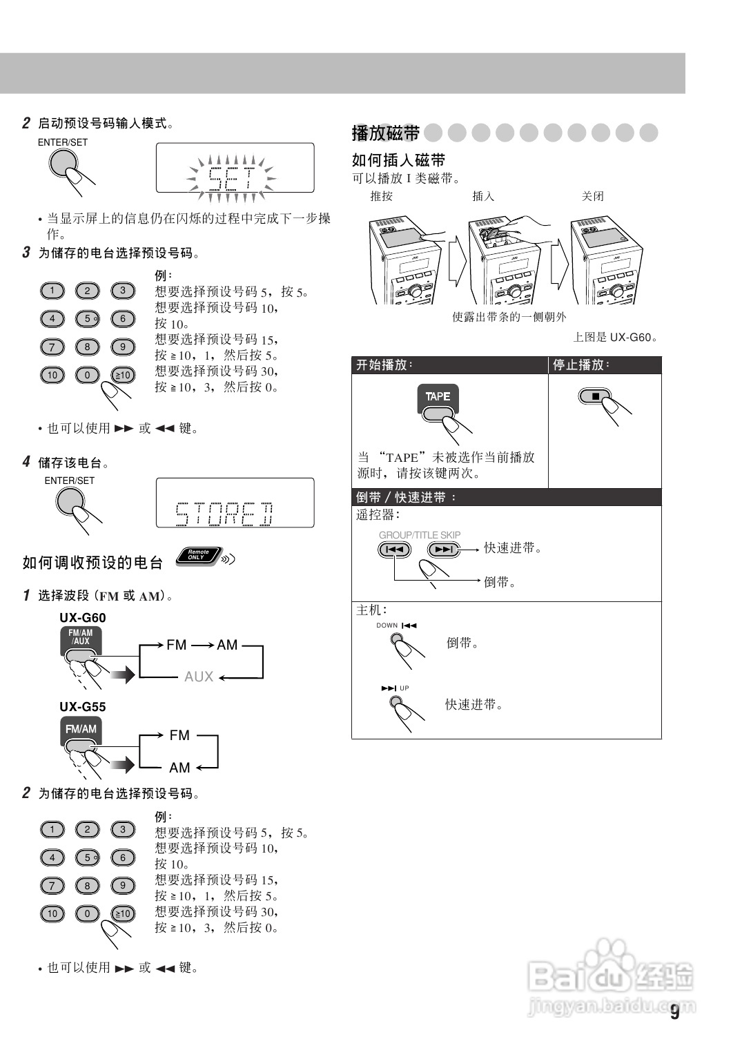 胜利者迷你音响UX-G60-55型使用说明书:[1]