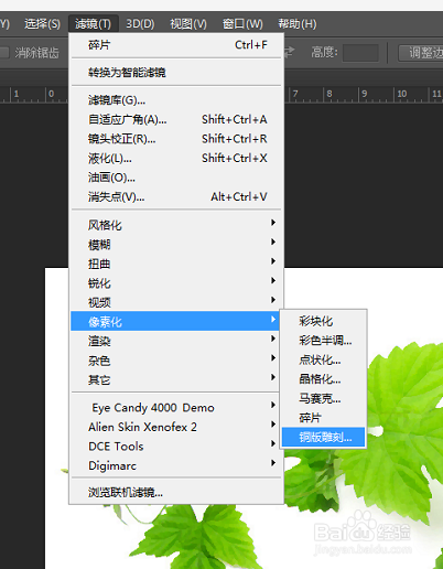 PS怎么运用铜版雕刻特效添加影像