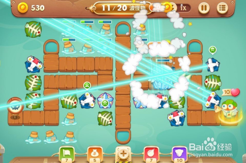 qq游戏保卫萝卜3冒险码头关卡58/80难度1星