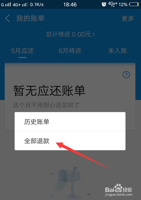 怎么查花呗的退款记录