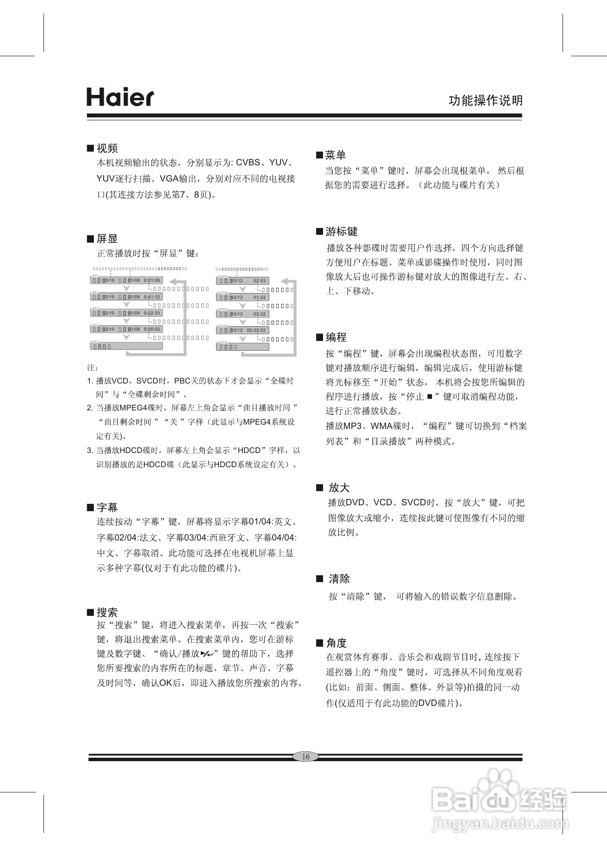 海尔DVD-H680A影碟机使用说明书:[1]