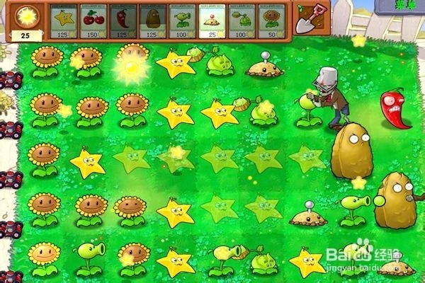 解锁植物大战僵尸迷你游戏。(看星星)